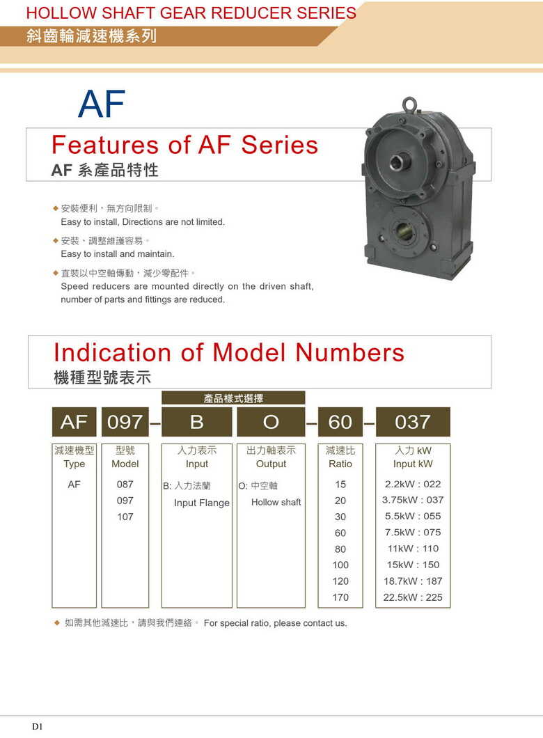 利茗 AF087 中空斜齿轮减速机安装尺寸图纸 利茗 AF087 中空斜齿轮减速机安装尺寸图纸